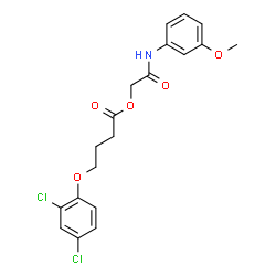 ChemSpider 2D Image | 2-[(3-Methoxyphenyl)amino]-2-oxoethyl 4-(2,4-dichlorophenoxy)butanoate | C19H19Cl2NO5