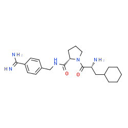 ChemSpider 2D Image | 3-Cyclohexyl-D-alanyl-N-(4-carbamimidoylbenzyl)-L-prolinamide | C22H33N5O2