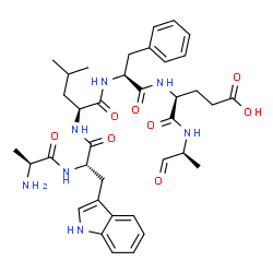 ChemSpider 2D Image | L-Alanyl-L-tryptophyl-L-leucyl-L-phenylalanyl-N-[(2S)-1-oxo-2-propanyl]-L-alpha-glutamine | C37H49N7O8