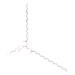 ChemSpider 2D Image | (2R)-3-{[(R)-(2-Aminoethoxy)(hydroxy)phosphoryl]oxy}-2-[(9E,12Z)-9,12-hexadecadienoyloxy]propyl heptadecanoate | C38H72NO8P