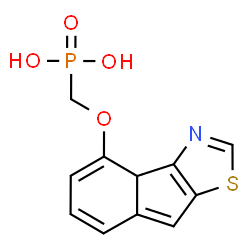 ChemSpider 2D Image | {[(3bR)-3bH-Indeno[1,2-d][1,3]thiazol-4-yloxy]methyl}phosphonic acid | C11H10NO4PS