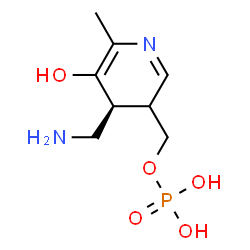 ChemSpider 2D Image | [(4S)-4-(Aminomethyl)-5-hydroxy-6-methyl-3,4-dihydro-3-pyridinyl]methyl dihydrogen phosphate | C8H15N2O5P