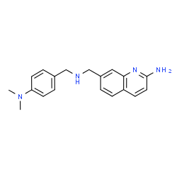 ChemSpider 2D Image | 7-({[4-(Dimethylamino)benzyl]amino}methyl)-2-quinolinamine | C19H22N4