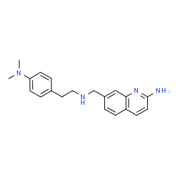ChemSpider 2D Image | 7-[({2-[4-(Dimethylamino)phenyl]ethyl}amino)methyl]-2-quinolinamine | C20H24N4