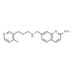 ChemSpider 2D Image | 7-({[3-(4-Methyl-3-pyridinyl)propyl]amino}methyl)-2-quinolinamine | C19H22N4