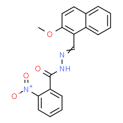 ChemSpider 2D Image | N'-[(2-Methoxy-1-naphthyl)methylene]-2-nitrobenzohydrazide | C19H15N3O4