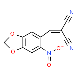 ChemSpider 2D Image | [(6-Nitro-1,3-benzodioxol-5-yl)methylene]malononitrile | C11H5N3O4