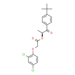 ChemSpider 2D Image | (2S)-1-[4-(2-Methyl-2-propanyl)phenyl]-1-oxo-2-propanyl (2,4-dichlorophenoxy)acetate | C21H22Cl2O4