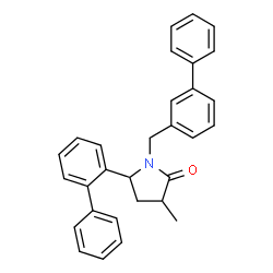 ChemSpider 2D Image | 5-(2-Biphenylyl)-1-(3-biphenylylmethyl)-3-methyl-2-pyrrolidinone | C30H27NO