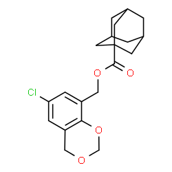ChemSpider 2D Image | (6-Chloro-4H-1,3-benzodioxin-8-yl)methyl 1-adamantanecarboxylate | C20H23ClO4