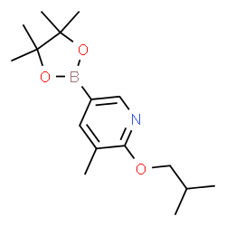 ChemSpider 2D Image | 2-Isobutoxy-3-methyl-5-(4,4,5,5-tetramethyl-1,3,2-dioxaborolan-2-yl)pyridine | C16H26BNO3