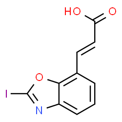 ChemSpider 2D Image | (2E)-3-(2-Iodo-1,3-benzoxazol-7-yl)acrylic acid | C10H6INO3