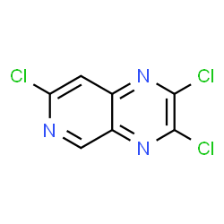 ChemSpider 2D Image | 2,3,7-Trichloropyrido[3,4-b]pyrazine | C7H2Cl3N3