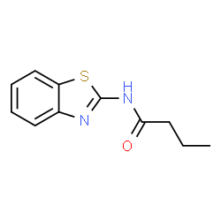 ChemSpider 2D Image | N-(1,3-Benzothiazol-2-yl)butanamide | C11H12N2OS