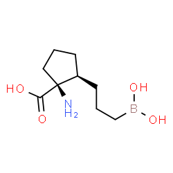 ChemSpider 2D Image | (1S,2R)-1-Amino-2-[3-(dihydroxyboryl)propyl]cyclopentanecarboxylic acid | C9H18BNO4