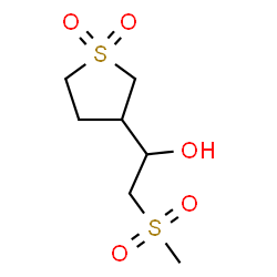 ChemSpider 2D Image | 1-(1,1-Dioxidotetrahydro-3-thiophenyl)-2-(methylsulfonyl)ethanol | C7H14O5S2