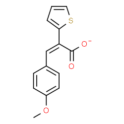 ChemSpider 2D Image | (2E)-3-(4-Methoxyphenyl)-2-(2-thienyl)acrylate | C14H11O3S