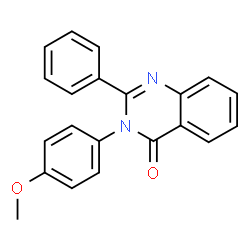 ChemSpider 2D Image | 3-(4-Methoxyphenyl)-2-phenyl-4(3H)-quinazolinone | C21H16N2O2
