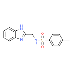 ChemSpider 2D Image | N-(1H-Benzimidazol-2-ylmethyl)-4-methylbenzenesulfonamide | C15H15N3O2S