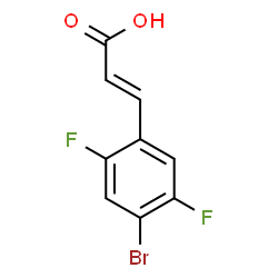 ChemSpider 2D Image | (2E)-3-(4-Bromo-2,5-difluorophenyl)acrylic acid | C9H5BrF2O2