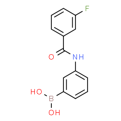ChemSpider 2D Image | {3-[(3-Fluorobenzoyl)amino]phenyl}boronic acid | C13H11BFNO3