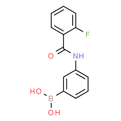 ChemSpider 2D Image | {3-[(2-Fluorobenzoyl)amino]phenyl}boronic acid | C13H11BFNO3