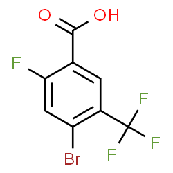 ChemSpider 2D Image | 4-Bromo-2-fluoro-5-(trifluoromethyl)benzoic acid | C8H3BrF4O2