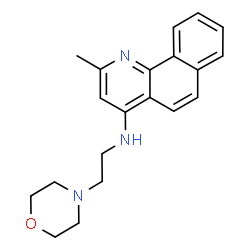 ChemSpider 2D Image | 2-Methyl-N-[2-(4-morpholinyl)ethyl]benzo[h]quinolin-4-amine | C20H23N3O