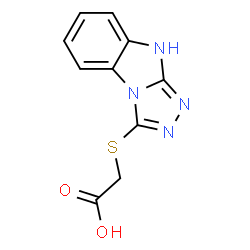ChemSpider 2D Image | (1H-[1,2,4]Triazolo[4,3-a]benzimidazol-3-ylsulfanyl)acetic acid | C10H8N4O2S