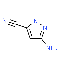 ChemSpider 2D Image | 3-Amino-1-methyl-1H-pyrazole-5-carbonitrile | C5H6N4