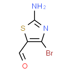 ChemSpider 2D Image | 2-Amino-4-bromo-1,3-thiazole-5-carbaldehyde | C4H3BrN2OS