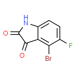 ChemSpider 2D Image | 4-Bromo-5-fluoro-1H-indole-2,3-dione | C8H3BrFNO2