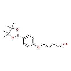 ChemSpider 2D Image | 4-[4-(4,4,5,5-Tetramethyl-1,3,2-dioxaborolan-2-yl)phenoxy]-1-butanol | C16H25BO4