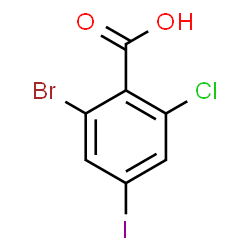 ChemSpider 2D Image | 2-Bromo-6-chloro-4-iodobenzoic acid | C7H3BrClIO2