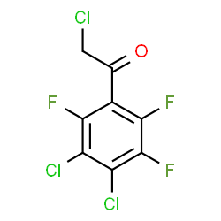 ChemSpider 2D Image | 2-Chloro-1-(3,4-dichloro-2,5,6-trifluorophenyl)ethanone | C8H2Cl3F3O