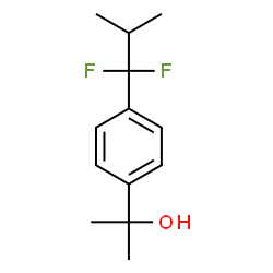 ChemSpider 2D Image | 2-[4-(1,1-Difluoro-2-methylpropyl)phenyl]-2-propanol | C13H18F2O