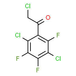 ChemSpider 2D Image | 2-Chloro-1-(2,5-dichloro-3,4,6-trifluorophenyl)ethanone | C8H2Cl3F3O