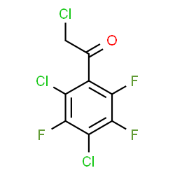 ChemSpider 2D Image | 2-Chloro-1-(2,4-dichloro-3,5,6-trifluorophenyl)ethanone | C8H2Cl3F3O