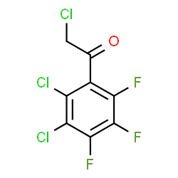 ChemSpider 2D Image | 2-Chloro-1-(2,3-dichloro-4,5,6-trifluorophenyl)ethanone | C8H2Cl3F3O