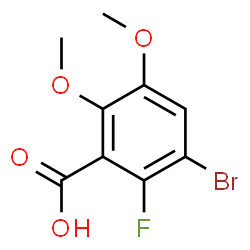 ChemSpider 2D Image | 3-Bromo-2-fluoro-5,6-dimethoxybenzoic acid | C9H8BrFO4