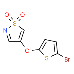 ChemSpider 2D Image | 4-[(5-Bromo-2-thienyl)oxy]-1,2-thiazole 1,1-dioxide | C7H4BrNO3S2