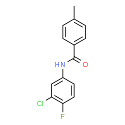 ChemSpider 2D Image | N-(3-Chloro-4-fluorophenyl)-4-methylbenzamide | C14H11ClFNO
