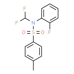 ChemSpider 2D Image | N-(Difluoromethyl)-N-(2-fluorophenyl)-4-methylbenzenesulfonamide | C14H12F3NO2S