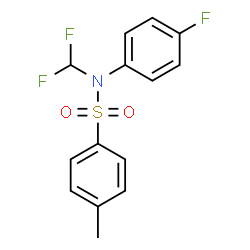 ChemSpider 2D Image | N-(Difluoromethyl)-N-(4-fluorophenyl)-4-methylbenzenesulfonamide | C14H12F3NO2S