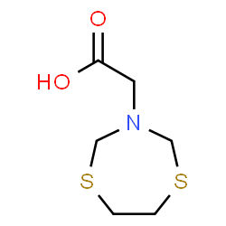 ChemSpider 2D Image | 1,5,3-Dithiazepan-3-ylacetic acid | C6H11NO2S2