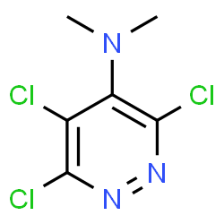 ChemSpider 2D Image | 3,5,6-Trichloro-N,N-dimethyl-4-pyridazinamine | C6H6Cl3N3