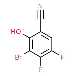 ChemSpider 2D Image | 3-Bromo-4,5-difluoro-2-hydroxybenzonitrile | C7H2BrF2NO