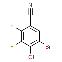 ChemSpider 2D Image | 5-Bromo-2,3-difluoro-4-hydroxybenzonitrile | C7H2BrF2NO