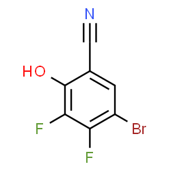 ChemSpider 2D Image | 5-Bromo-3,4-difluoro-2-hydroxybenzonitrile | C7H2BrF2NO