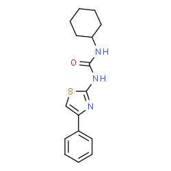 ChemSpider 2D Image | 1-Cyclohexyl-3-(4-phenyl-1,3-thiazol-2-yl)urea | C16H19N3OS
